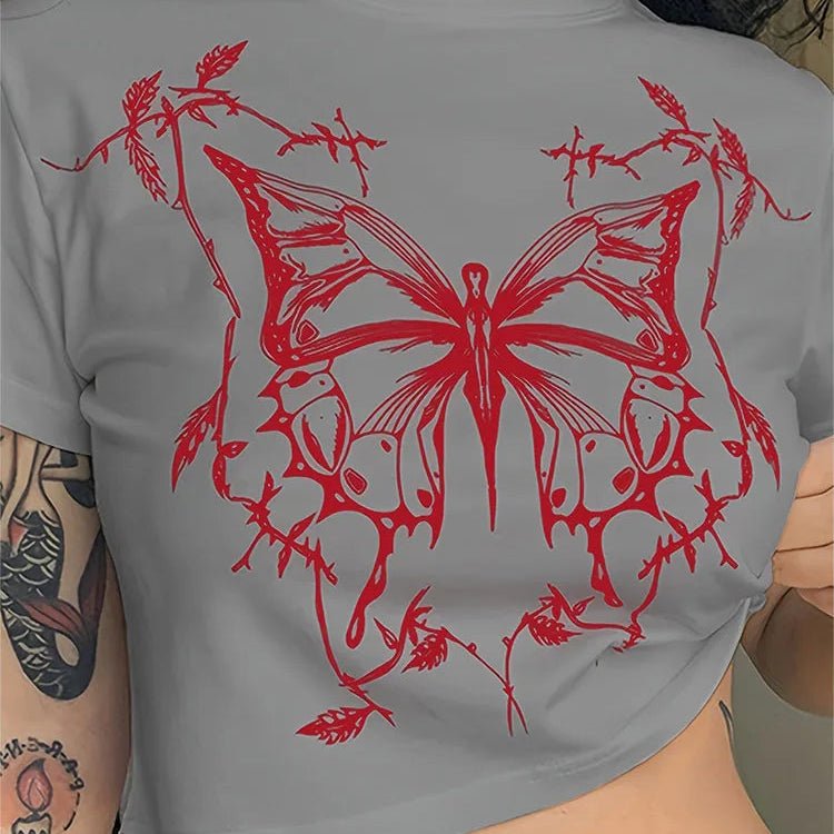 Vintage Fairy Grunge Butterfly 90S Women T-shirt - Lunara shop