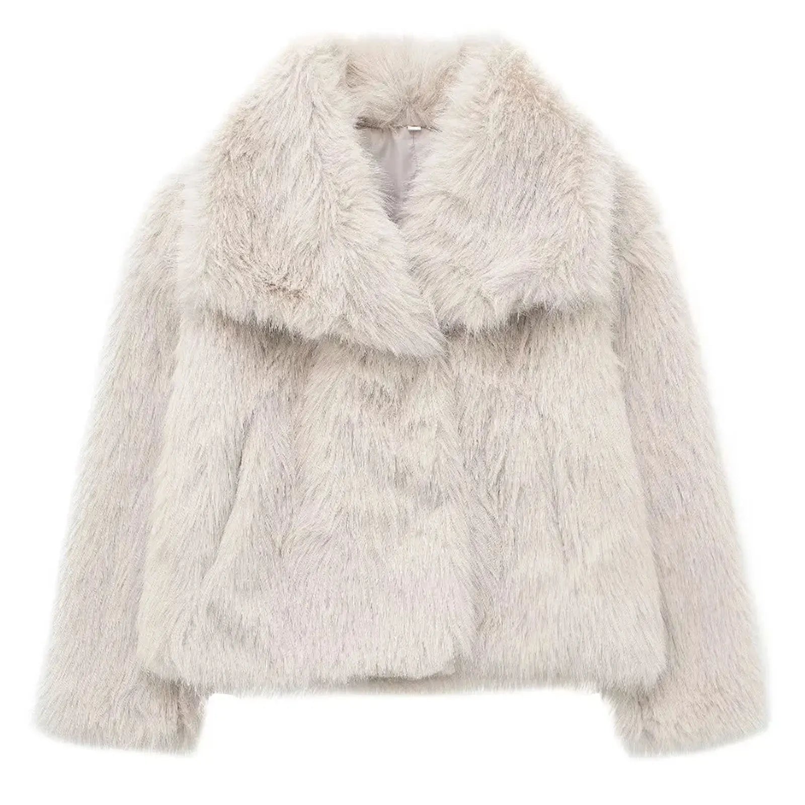Elegant Faux Fur Coat Warm Fluffy - Lunara shop