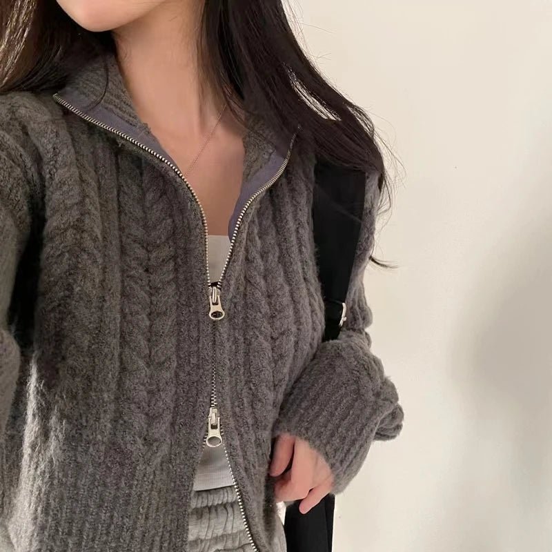 Top Cardigan Sweater Autumn Winter - Lunara shop