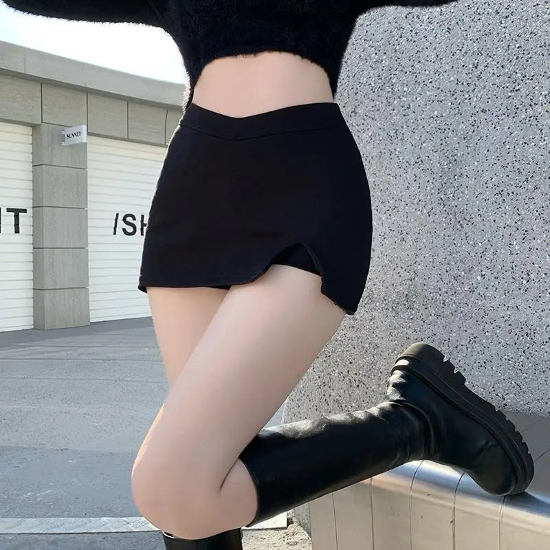 Black Split Mini Skirt - Lunara shop