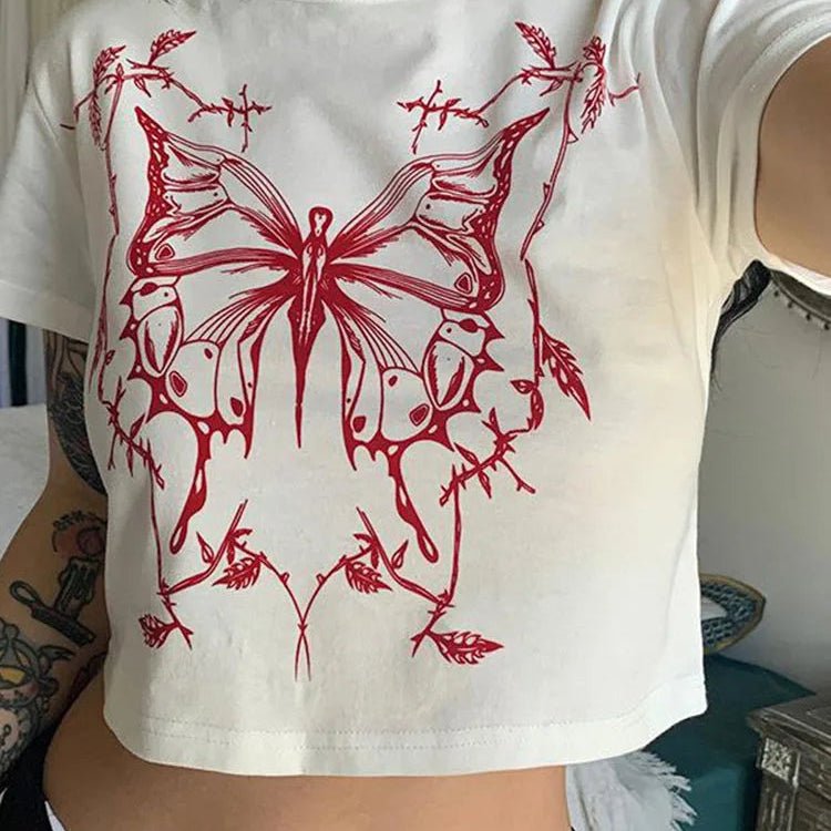 Vintage Fairy Grunge Butterfly 90S Women T-shirt - Lunara shop