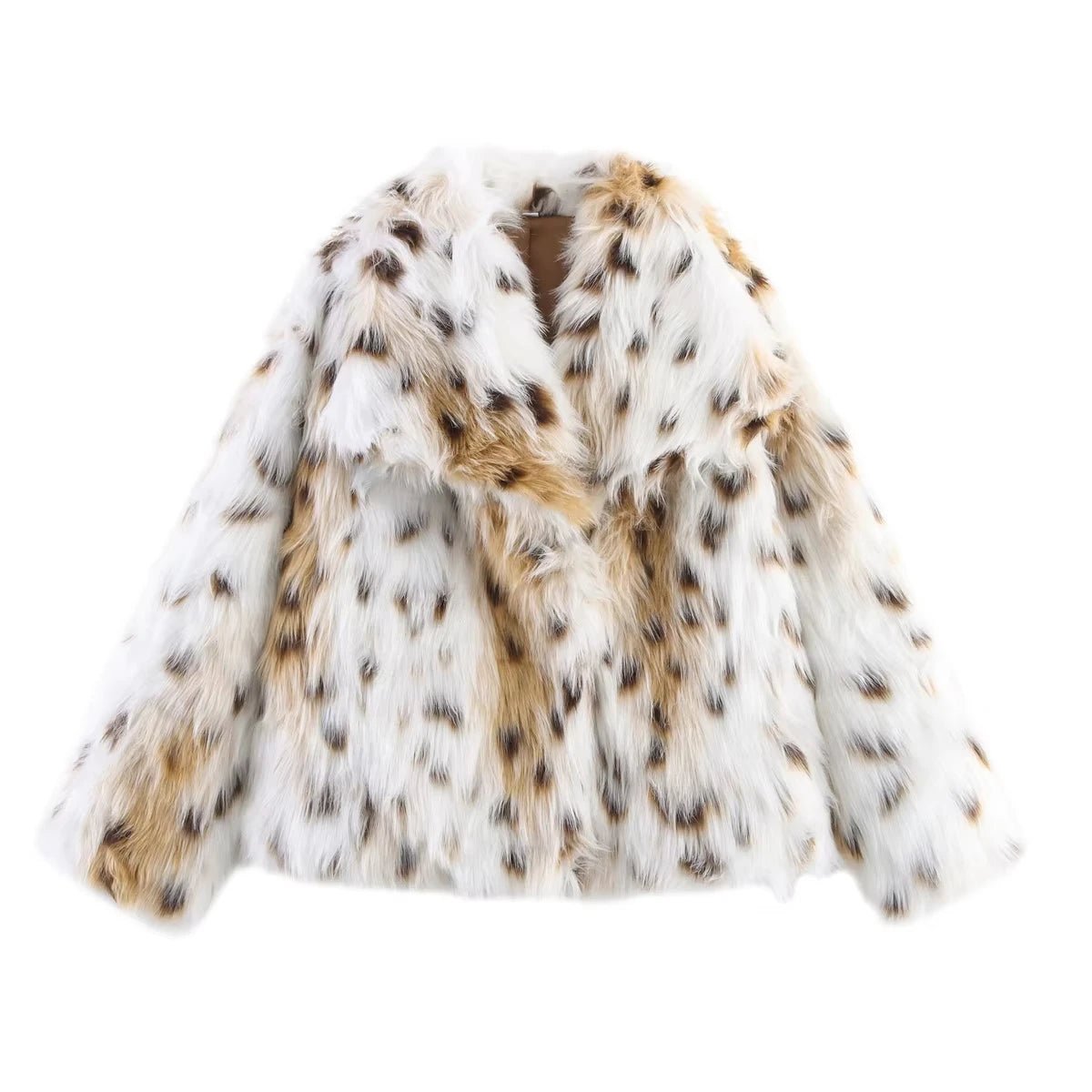 Elegant Faux Fur Coat Warm Fluffy - Lunara shop