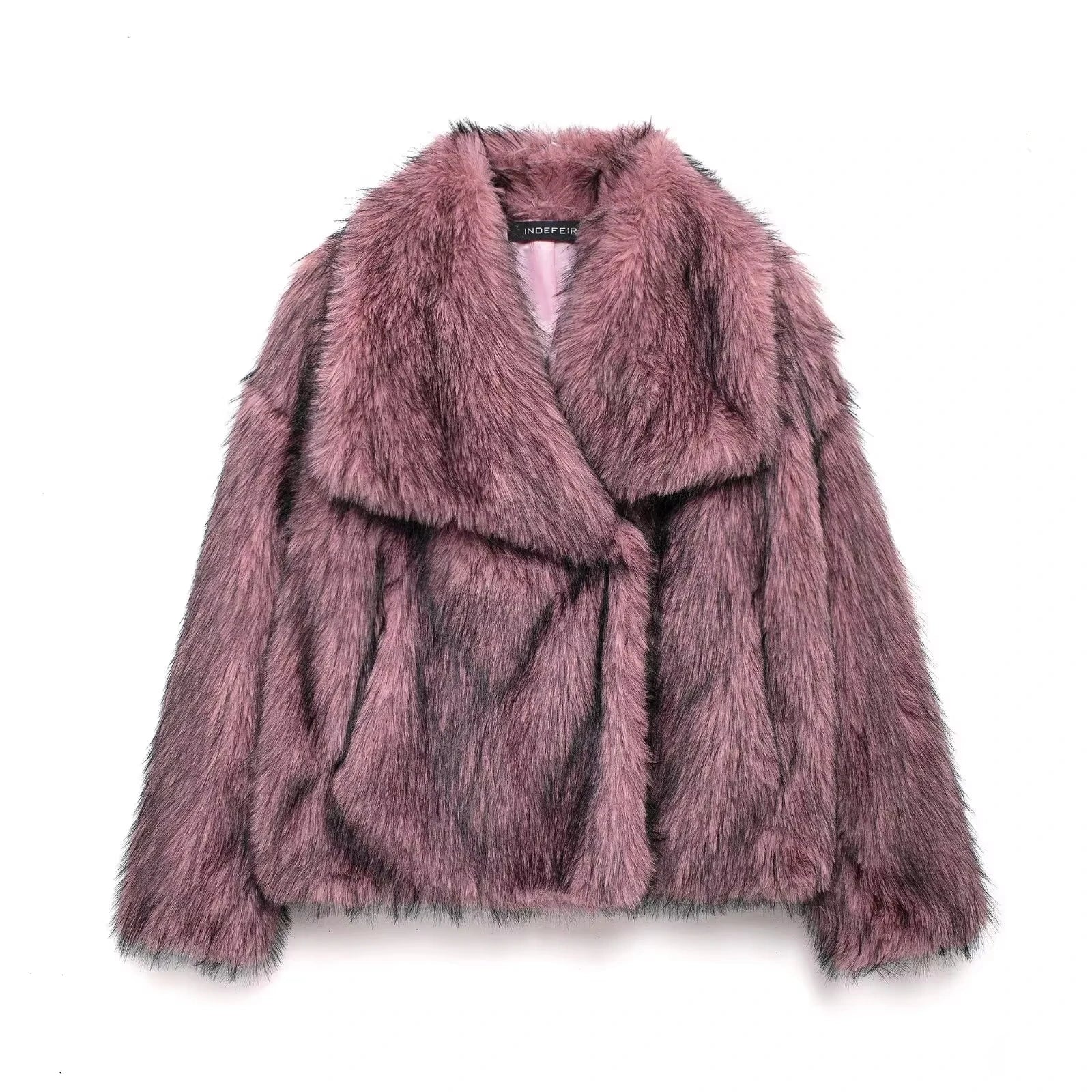Elegant Faux Fur Coat Warm Fluffy - Lunara shop