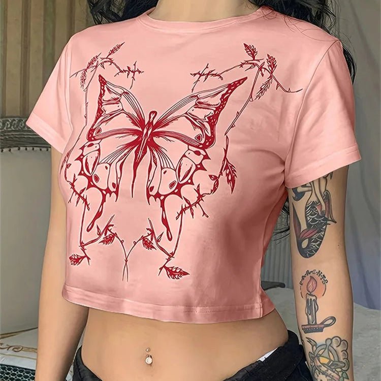 Vintage Fairy Grunge Butterfly 90S Women T-shirt - Lunara shop
