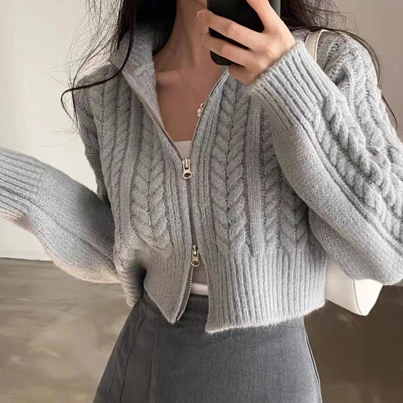 Top Cardigan Sweater Autumn Winter - Lunara shop