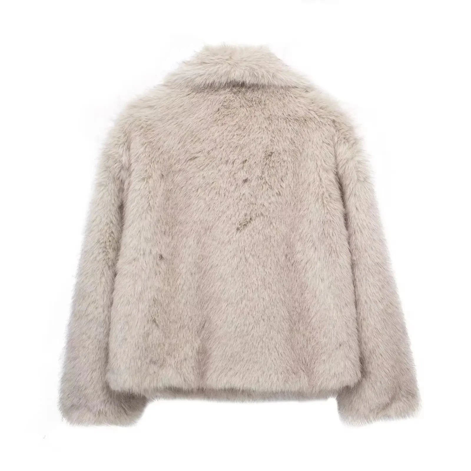 Elegant Faux Fur Coat Warm Fluffy - Lunara shop