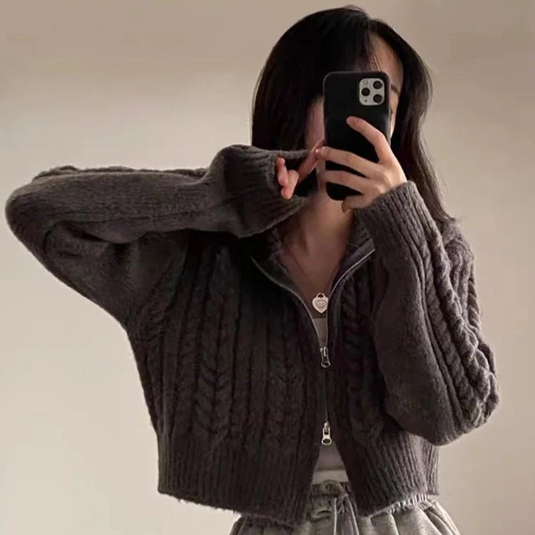 Top Cardigan Sweater Autumn Winter - Lunara shop