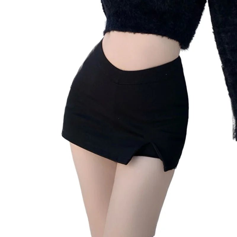 Black Split Mini Skirt - Lunara shop