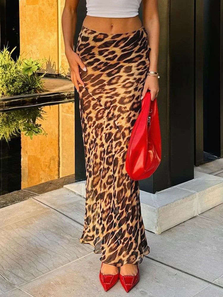 Sexy Elegant Skirt Leopard Printed