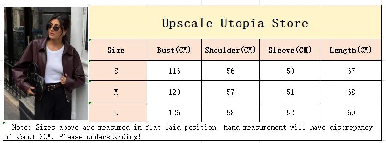 Casual Dark Zipper Leather Short Jacket Street Wear - Lunara shop