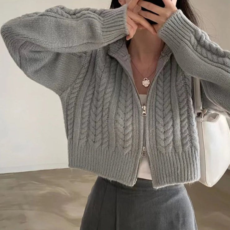 Top Cardigan Sweater Autumn Winter - Lunara shop